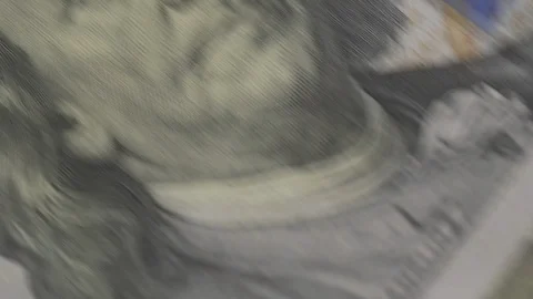 Tracking macro of Benjamine Franklin's face on the US one hundreed dollar bill. 스톡 동영상 123813301