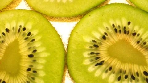 Tracking Macro Shot of Kiwi Stock Footage 126914022