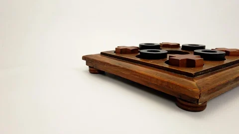 Tracking macro shot of the tic-tac-toe, noughts and crosses game board. Stock Footage 126421425