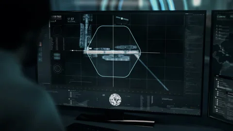 Tracking Military Navy Ship Base Location By Modern Data Analysis Technology Stock Footage 170954332