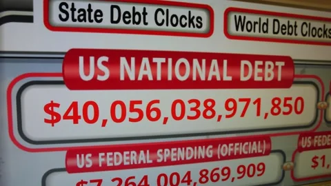 Tracking National Debt through Informative Video Graphics Stock-Footage 342989502