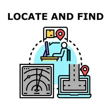 Tracking navigation for accurate location finding Stock Illustration