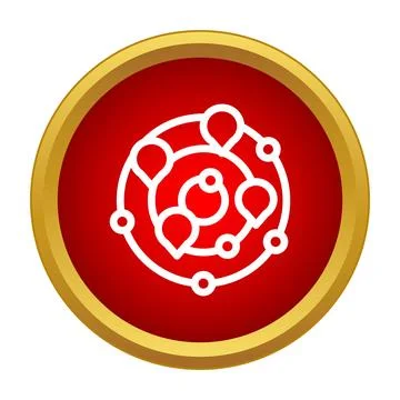 Tracking navigation route on circular map with pins Stock Illustration