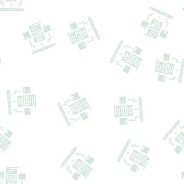 Tracking number glyph seamless pattern 스톡 일러스트