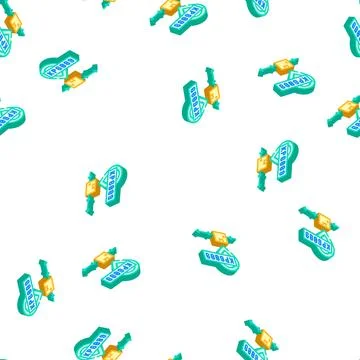 Tracking number isometric icon seamless pattern 库存插图