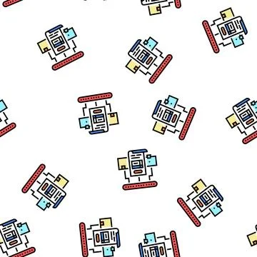 Tracking number vector seamless pattern 스톡 일러스트