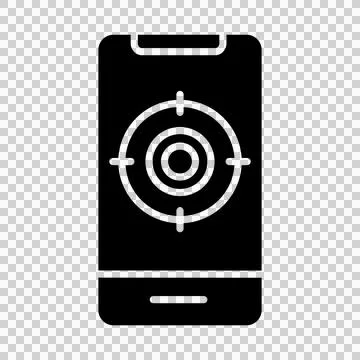 Tracking or target icon vector, Black and white solid icon, Illustration Can be  イラスト素材