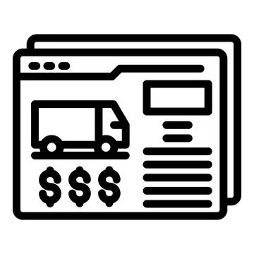 Tracking order icon outline vector. Fill form Stock Illustration
