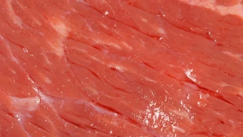 Tracking over angus marbled beef. Meat texture close up, macro. Slider shot Stock Footage 121282101