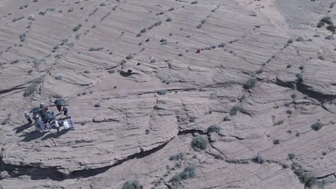 Tracking over desert rocks Stock Footage 287512448