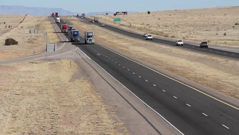Tracking over highway 2 Stock Footage