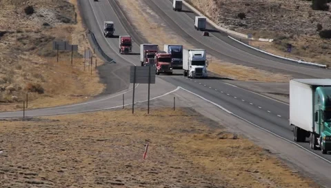 Tracking over highway 4 Stock Footage 1058944