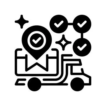 Tracking Package Line Icon, Outline Symbol for Delivery Monitoring, Shipmen.. Stock Illustration