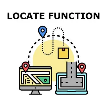 Tracking package location on digital map illustration Stock Illustration