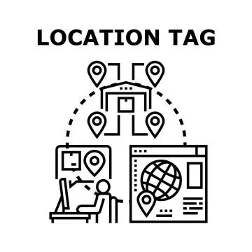 Tracking package location on digital map concept Stock Illustration
