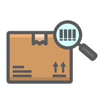 Tracking parcel filled outline icon, logistic 스톡 일러스트