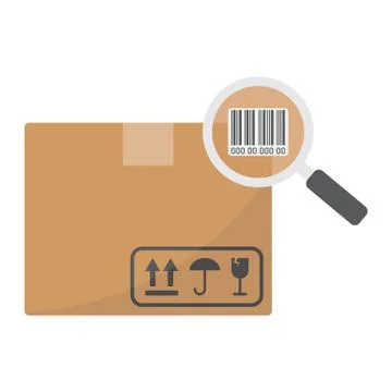 Tracking parcel flat icon, logistic and delivery イラスト素材