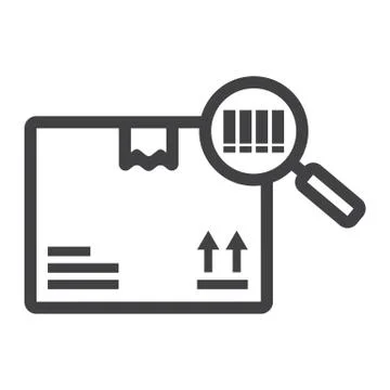 Tracking parcel line icon, logistic and delivery イラスト素材