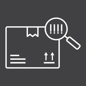 Tracking parcel line icon, logistic and delivery イラスト素材