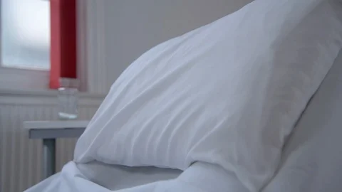 Tracking Past Empty Hospital Bed 4K Stock Footage 128495711