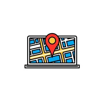 Tracking person location, hidden geolocation icon Stock Illustration
