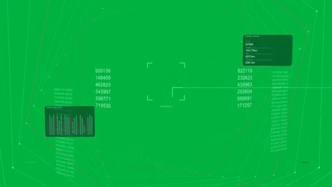 Tracking ping starting HUD, rings spinning inward, updating data, locking vector Stock Footage 334156262