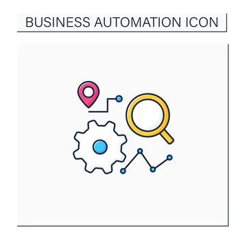 Tracking process color icon Stock Illustration