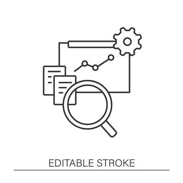Tracking process line icon イラスト素材