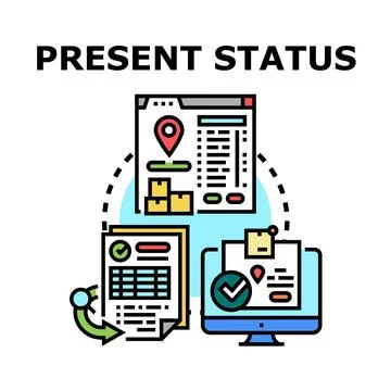 Tracking project status and delivery progress online Stock Illustration