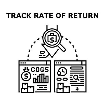 Tracking rate of return business analytics concept Stock Illustration