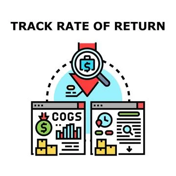 Tracking rate of return business analytics concept Stock Illustration