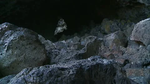Tracking rocks cave Stock Footage 20494787