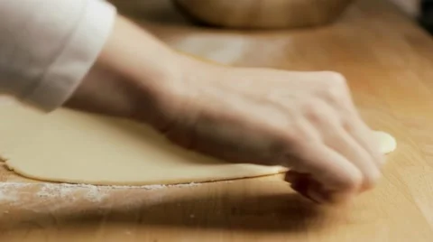 Tracking rolling pastry 스톡 동영상 10926420