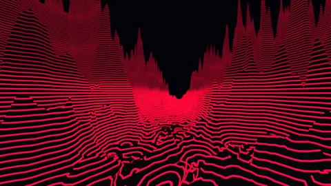 Tracking Shot Across Dark Metallic Canyon Topography, 4K ProRes 422 HQ 스톡 동영상 336746665