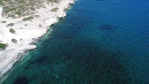 Tracking shot along the coastline Stock Footage 78356213