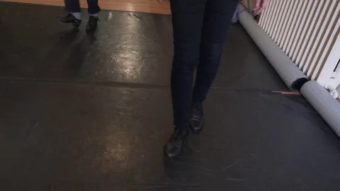 Tracking shot along dancing Legs Stock Footage 83039505