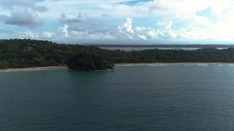 Tracking Shot Along a Deserted Beach in Bocas Del Toro Stock Footage 100588981