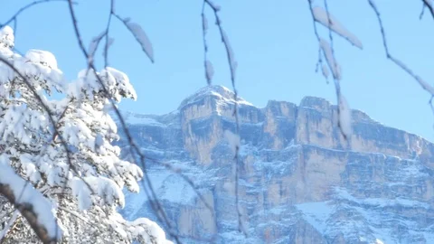 Tracking shot on Alta Badia mountain, Italy Stock Footage 84906081