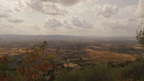 Tracking shot on Assisi hills Stock Footage 82112337