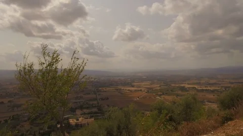 Tracking shot on Assisi hills Video stock 82112414