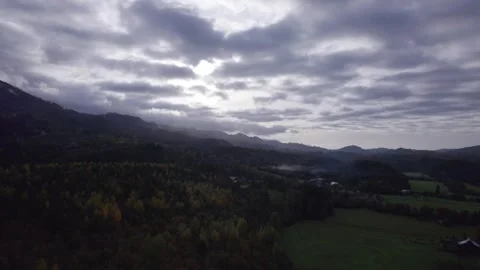 Tracking shot  away from mountains Stock Footage 257726752