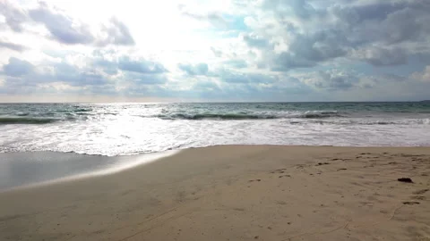Tracking shot  on a beach in Mexico. Version 4 Stock Footage 265173828