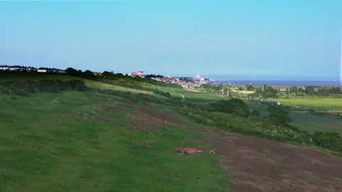 Tracking shot of C2C train, bright sunshine, 4K UHD Video stock 168950952