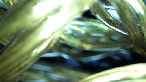 Tracking Shot of Cables with Light Bulbs Extreme Close Up Macro Stock Footage 126855587