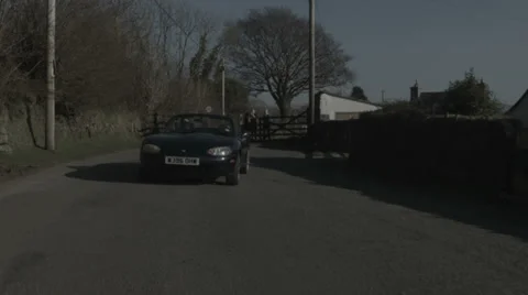 Tracking shot of car driving V1 Stock-Footage 38849352