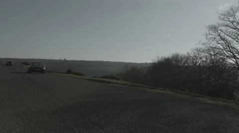 Tracking shot of car driving V7 Stock Footage 38844633