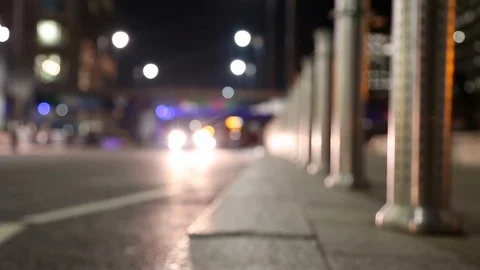 Tracking shot car pulling on the road with light flares Stock Footage 99521620