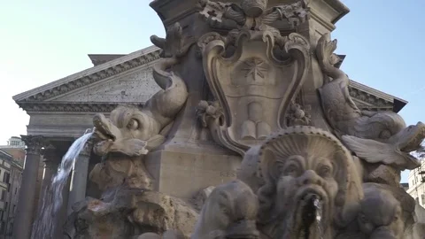 Tracking Shot Column-Pantheon Stock Footage 85265271