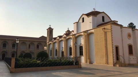 Tracking Shot of Convent and Monastery in Nicosia, Cyprus Video stock 94323678