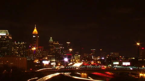 Tracking shot of day to night timelapse in Atlanta, Georgia. 動画素材 61305825